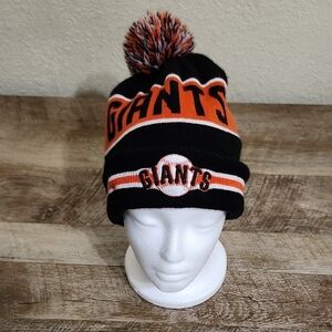 MLB Giants Black and Orange Knit Hat